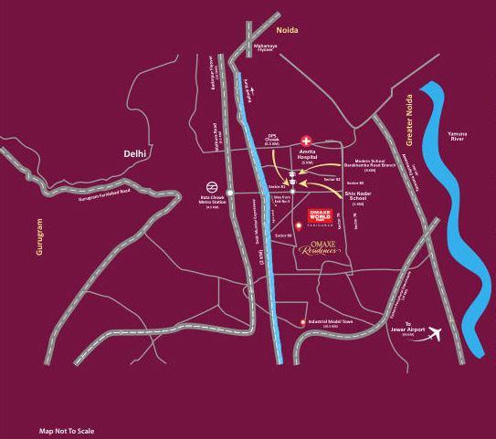 Omaxe Residences location map